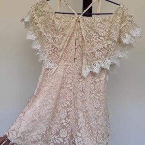 Alice McCall Lace Playsuit/Romper Red Corvette Size 4